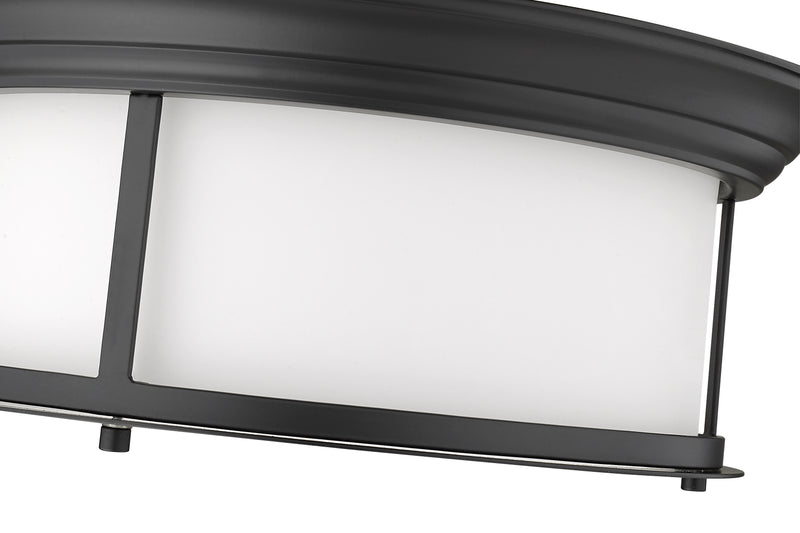Sonna 3 Light 15.5" Flush Mount in Matte Black