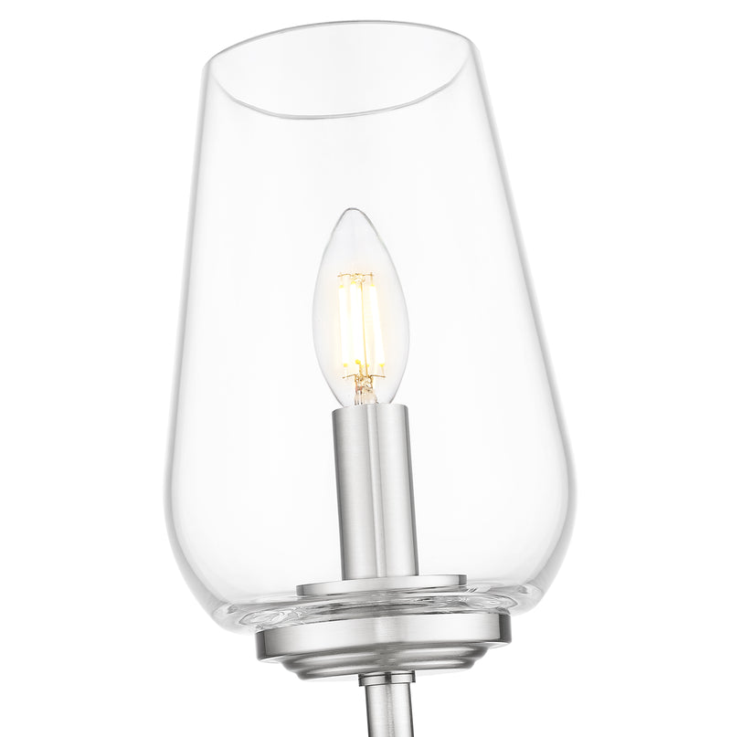 Dominique 1 Light 5.75" Wall Sconce in Brushed Nickel
