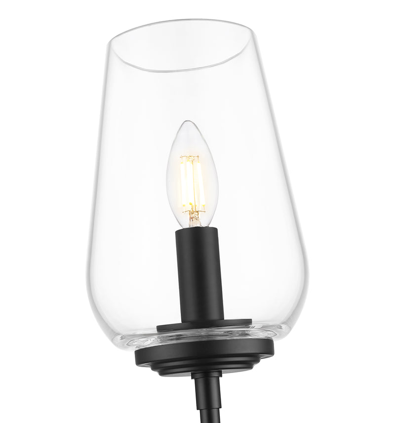 Dominique 1 Light 5.75" Wall Sconce in Matte Black