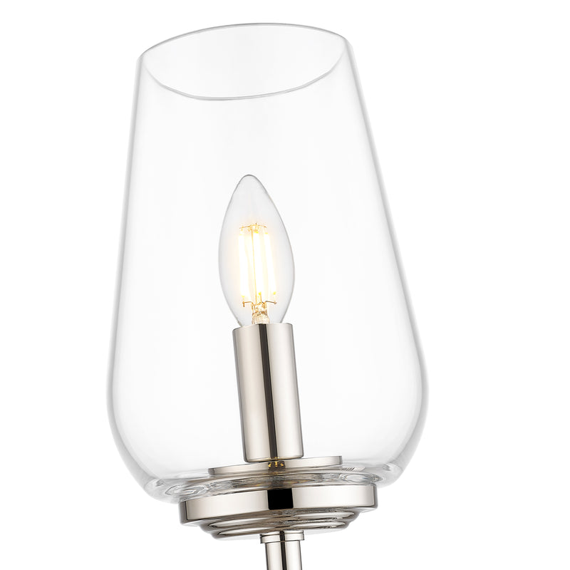 Dominique 1 Light 5.75" Wall Sconce in Polished Nickel