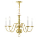 Williamsburgh 5 Light Chandelier in Polished Brass