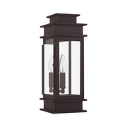 Princeton Small Outdoor Wall Lantern in Bronze with Polished Chrome Stainless Steel Reflector