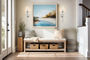 Clara 1 Light 5.5" Wall Sconce in Brushed Nickel in a room setting
