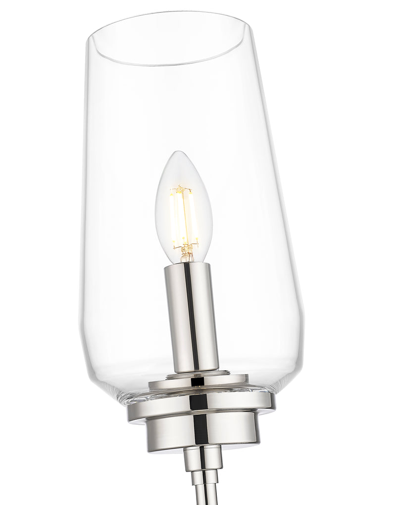 Clara 1 Light 5.5" Wall Sconce in Polished Nickel