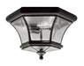 Monterey/Georgetown 3 Light Ceiling Mount in Black