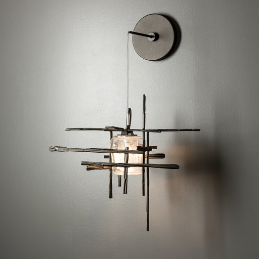 Tura Seeded Glass Low Voltage 15" Bath Sconce in Oil Rubbed Bronze