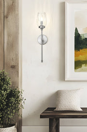 Cassian 1 Light 5.5" Wall Sconce in Brushed Nickel in a room setting