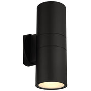 Matira Dual LED Outdoor Wall Sconce in Black