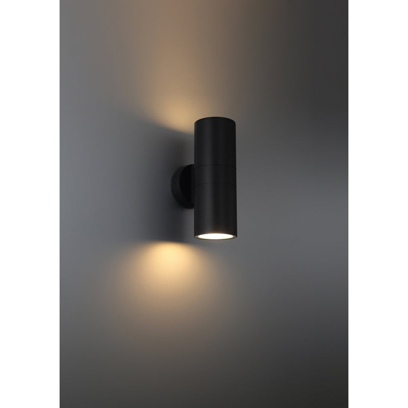 Matira Dual LED Outdoor Wall Sconce in Black