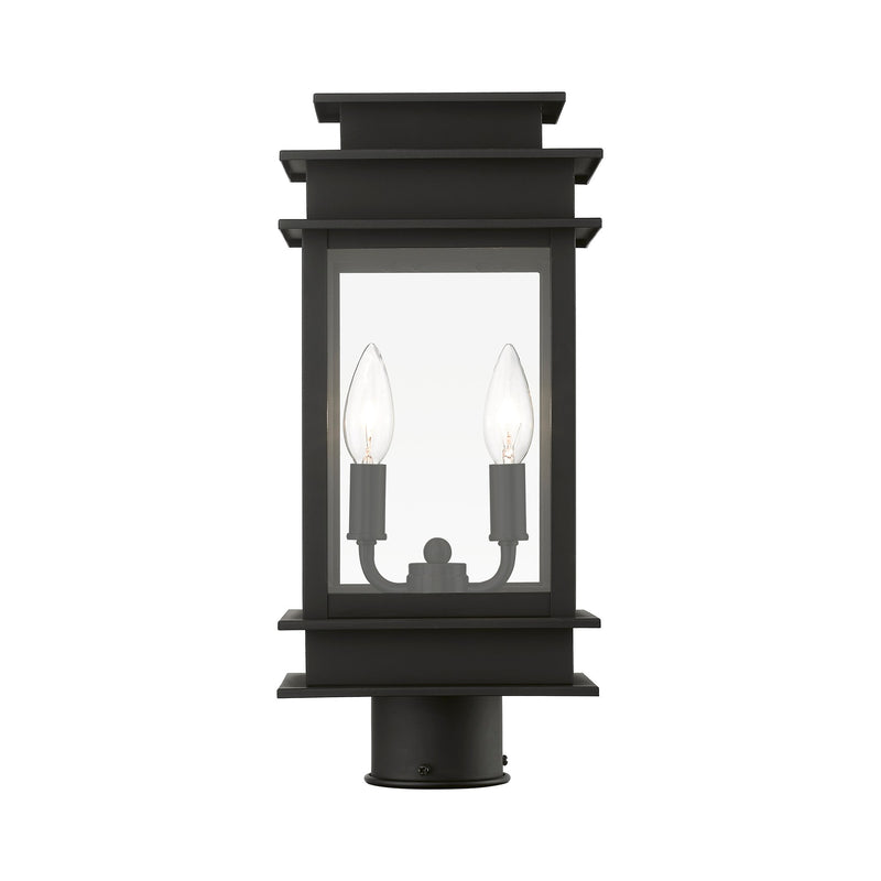 Princeton 2-Light Medium Outdoor Post Light in Black