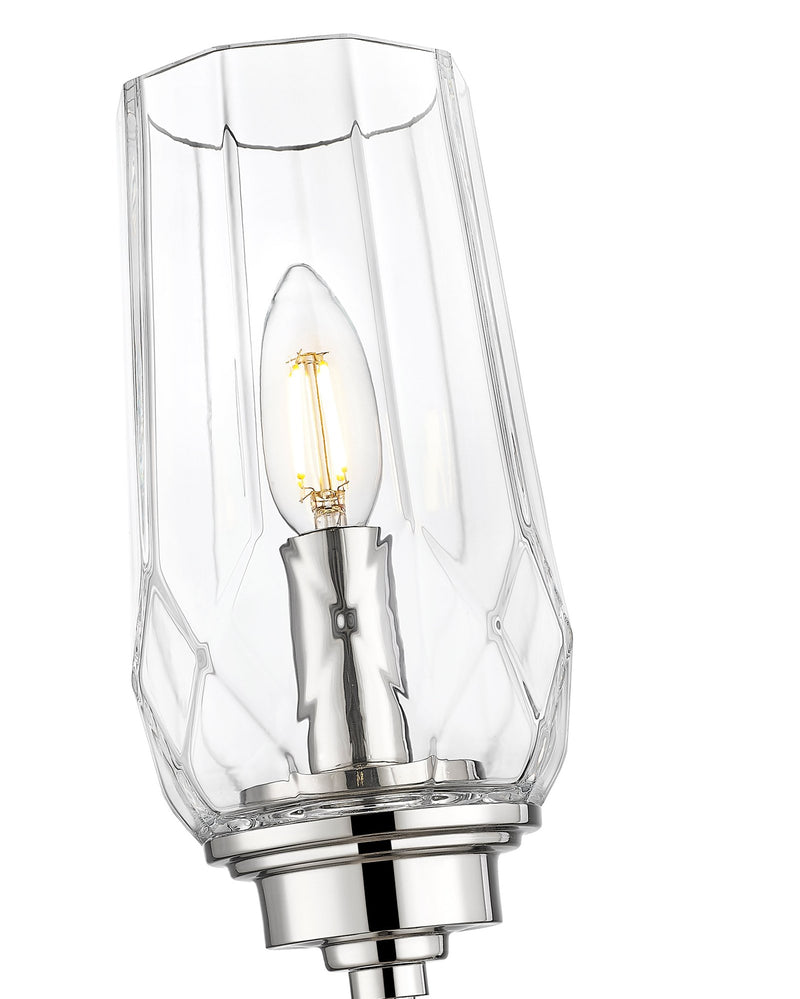 Cosmo 1 Light 5" Wall Sconce in Polished Nickel