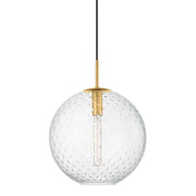 Rousseau Large Pendant in Aged Brass