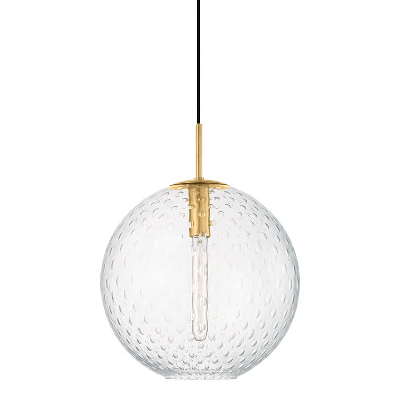 Rousseau Large Pendant in Aged Brass