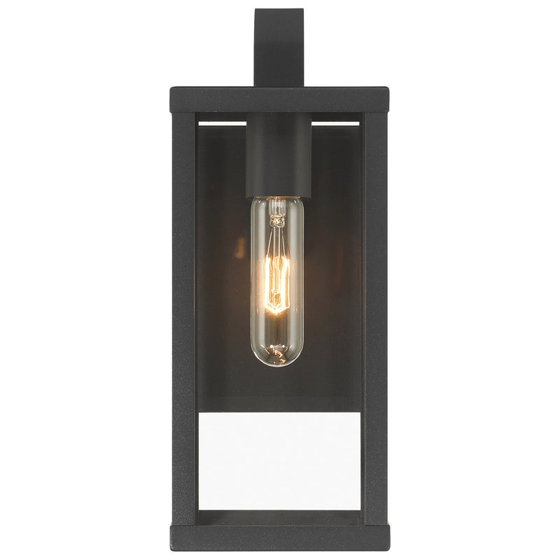 Augusta Small Outdoor Wall Lantern in Black