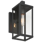 Augusta Small Outdoor Wall Lantern in Black