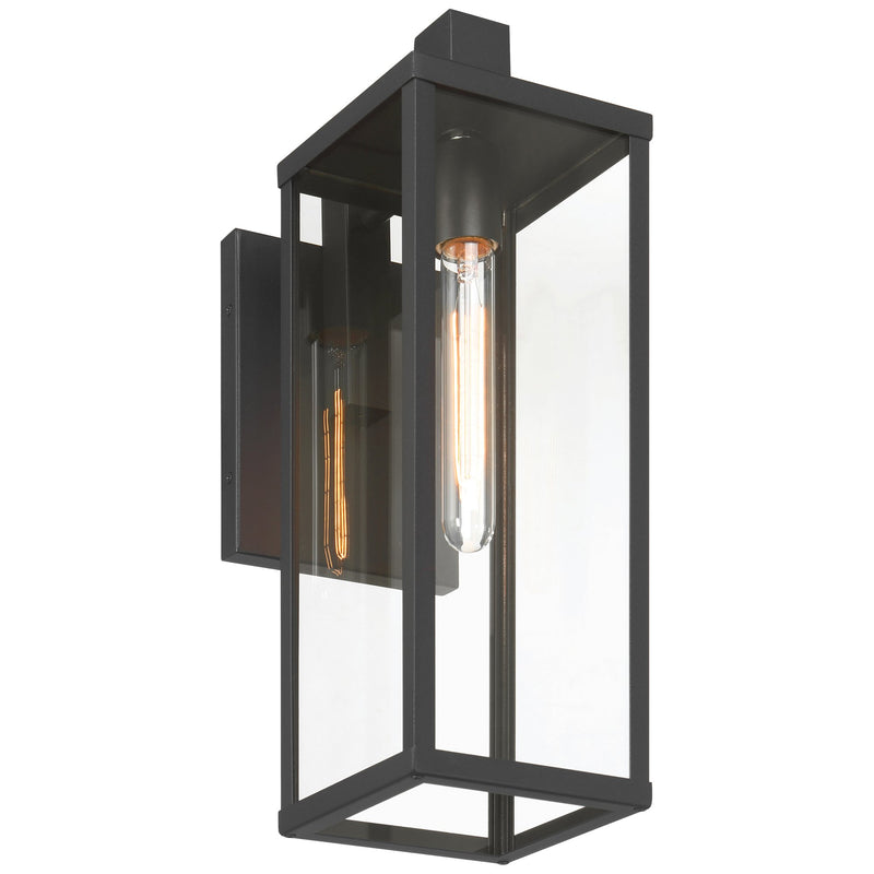 Augusta Medium Outdoor Wall Lantern in Black