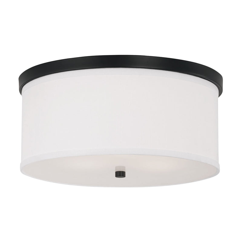 Midtown 3-Light Flush Mount in Matte Black