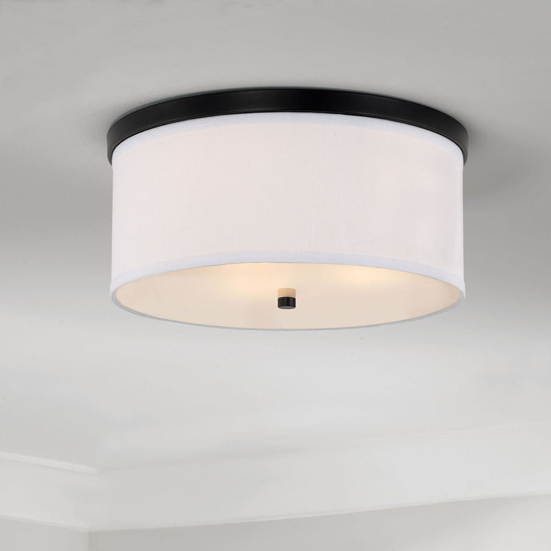 Midtown 3-Light Flush Mount in Matte Black