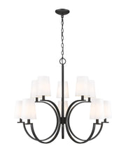 Cordelia 10 Light 40" Chandelier in Matte Black