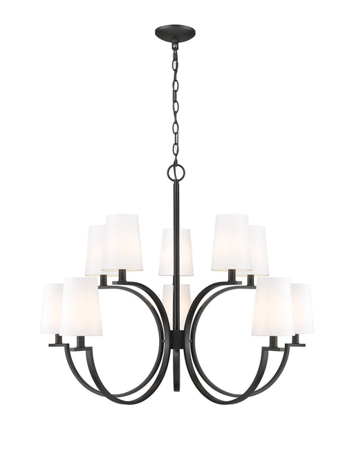 Cordelia 10 Light 40" Chandelier in Matte Black