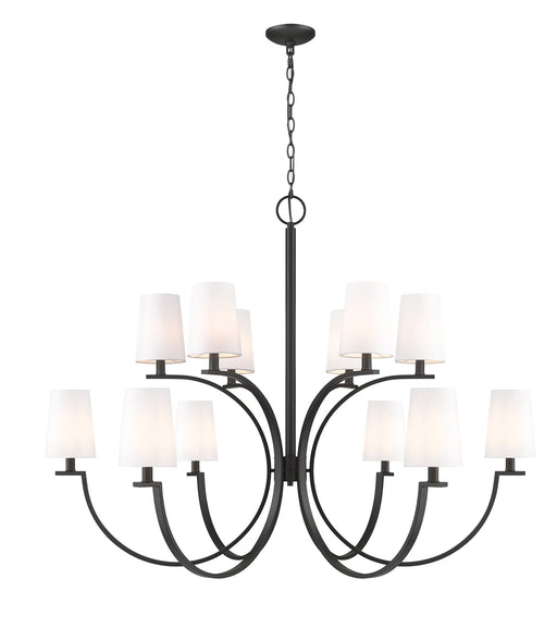Cordelia 12 Light 48" Chandelier in Matte Black