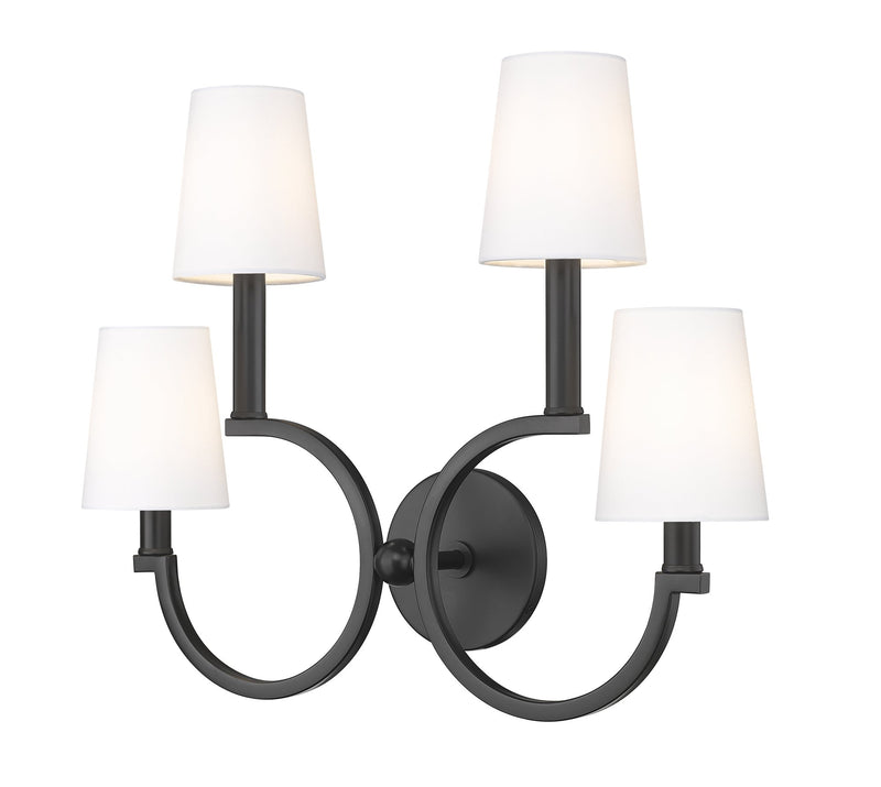 Cordelia 4 Light 20.5" Wall Sconce in Matte Black