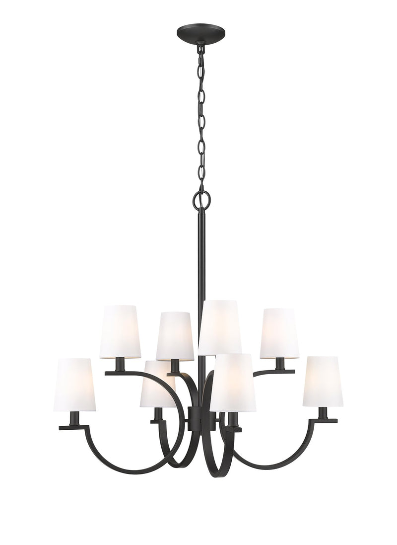 Cordelia 8 Light 29.25" Chandelier in Matte Black