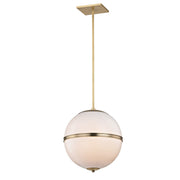 Truax 4 Light 16" Pendant in Aged Brass