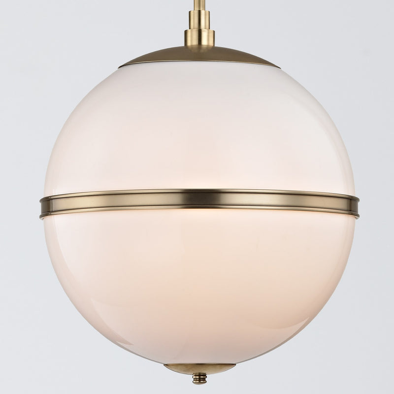 Truax 4 Light 16" Pendant in Aged Brass