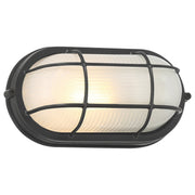 Nauticus Dual Mount Small Marine Grade Outdoor Bulkhead Light in Black