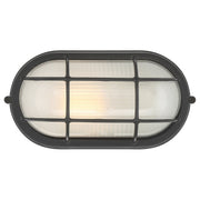 Nauticus Dual Mount Large Marine Grade Outdoor Bulkhead Light in Black
