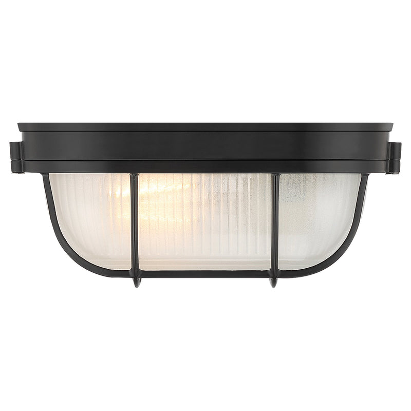 Nauticus Dual Mount Large Marine Grade Outdoor Bulkhead Light in Black