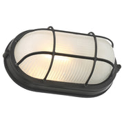 Nauticus Dual Mount Large Marine Grade Outdoor Bulkhead Light in Black
