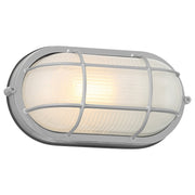 Nauticus Dual Mount Small Marine Grade Outdoor Bulkhead Light in Satin