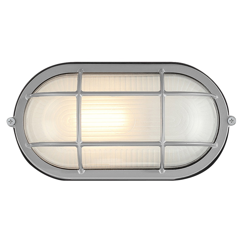 Nauticus Dual Mount Small Marine Grade Outdoor Bulkhead Light in Satin