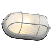 Nauticus Dual Mount Small Marine Grade Outdoor Bulkhead Light in Satin