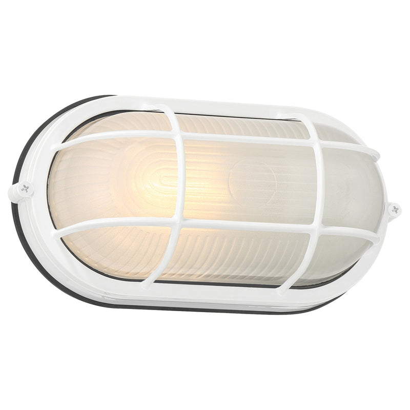 Nauticus Dual Mount Small Marine Grade Outdoor Bulkhead Light in White