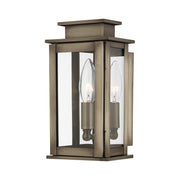Princeton Mini Outdoor Wall Lantern in Vintage Pewter with Polished Chrome Stainless Steel Reflector