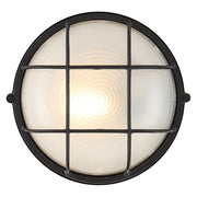 Nauticus Round Dual Mount 10" LED Outdoor Bulkhead Light in Black