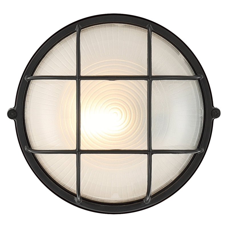 Nauticus Round Dual Mount 10" LED Outdoor Bulkhead Light in Black