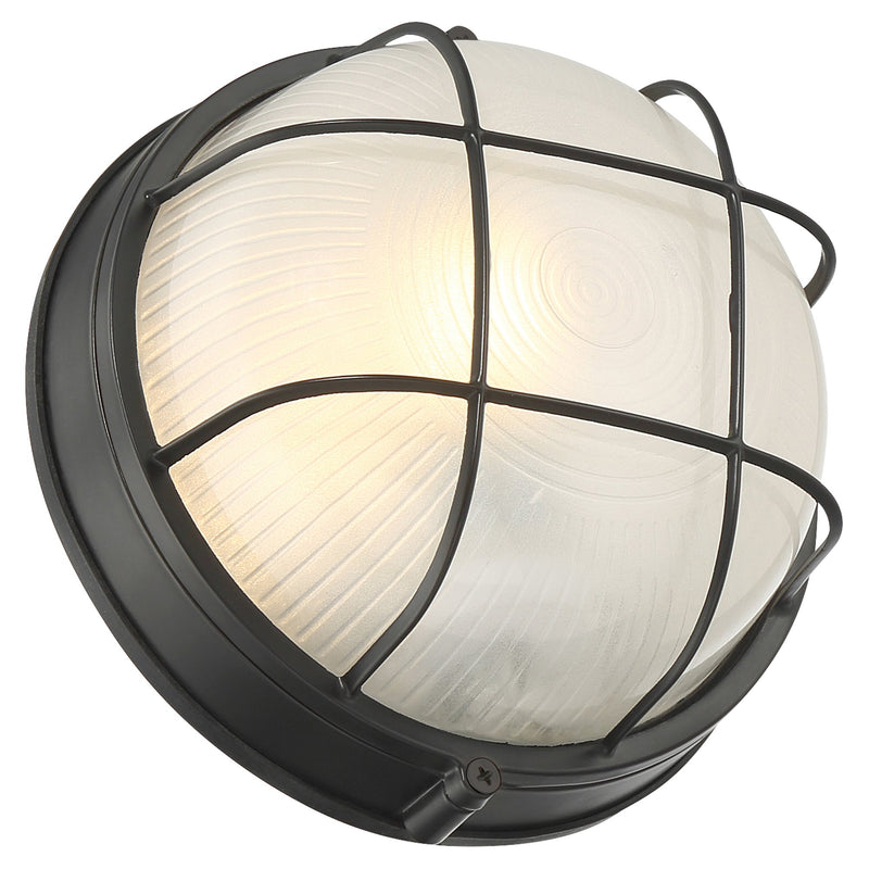 Nauticus Round Dual Mount 10" LED Outdoor Bulkhead Light in Black