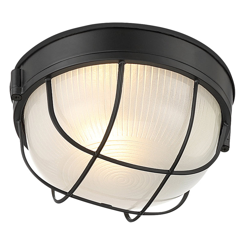 Nauticus Round Dual Mount 10" LED Outdoor Bulkhead Light in Black