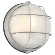 Nauticus Round Dual Mount 10" LED Outdoor Bulkhead Light in Satin