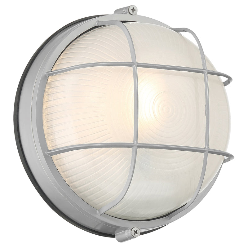 Nauticus Round Dual Mount 10" LED Outdoor Bulkhead Light in Satin