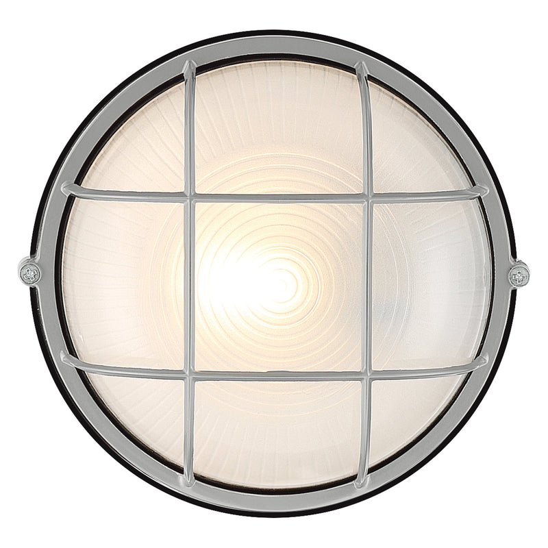 Nauticus Round Dual Mount 10" LED Outdoor Bulkhead Light in Satin