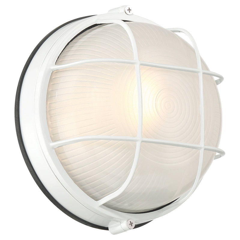 Nauticus Round Dual Mount 10" LED Outdoor Bulkhead Light in White