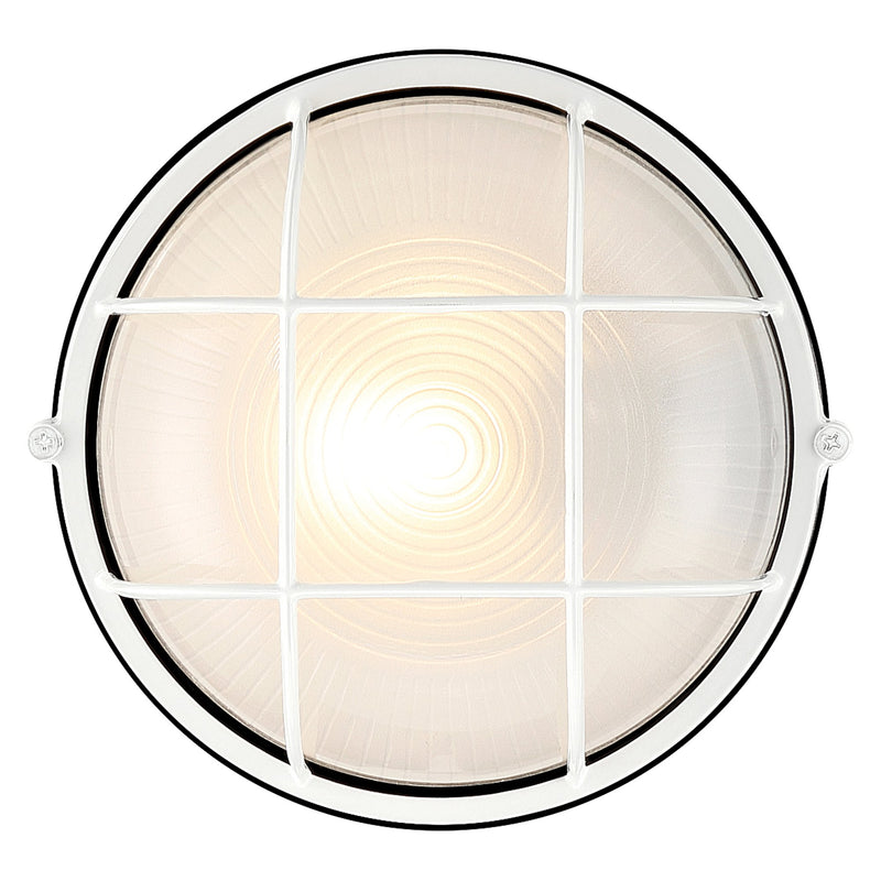 Nauticus Round Dual Mount 10" LED Outdoor Bulkhead Light in White