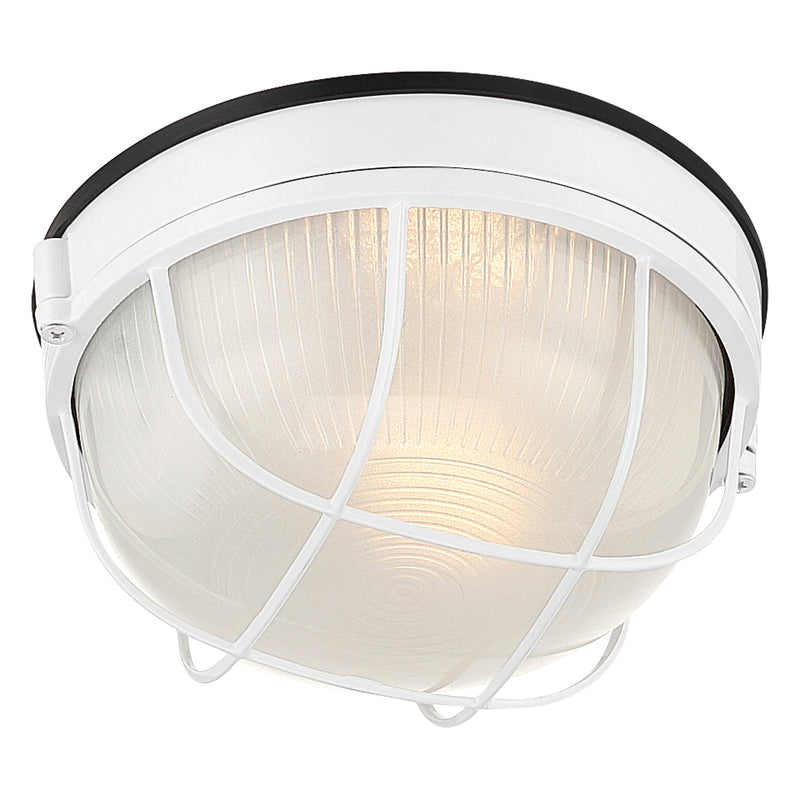 Nauticus Round Dual Mount 10" LED Outdoor Bulkhead Light in White