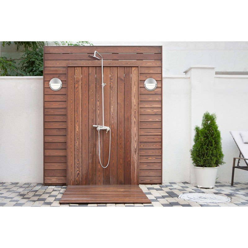 Clifton LED Outdoor Bulkhead Light in Satin