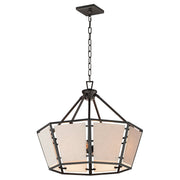 Montauk 4 Light 24" Pendant in Black